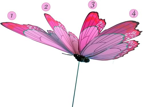 Miniatura 3 de FENELY Mariposa Jardín Estacas Decoraciones Al Aire Libre 3D Mariposas Césped Decorativo Patio Decoración Accesorios Adornos PVC Jardinería Arte
