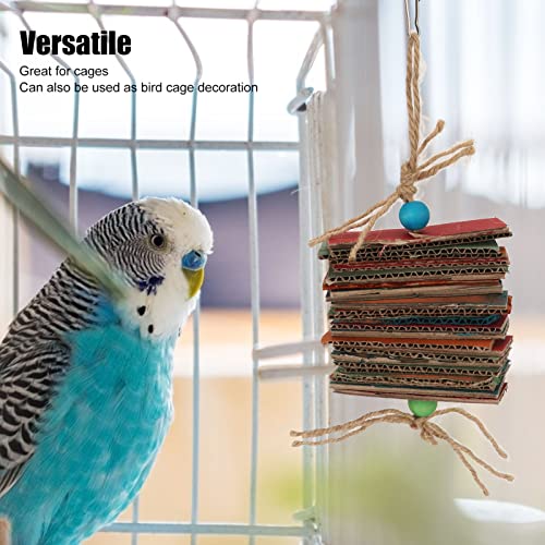 5pcs Bird Parrot Toys Parakeets Cardboard Chew Cockatiel Toys Toy Funny Bite Resistance Bird Chew Toy for African Grey Conures Small Cockatoos Parrots Cage Chew (Colorful) - Image 2