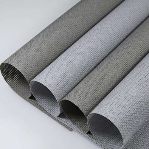 Image of KCS 4 pc of 12 inch x 18 inch(30cmx45cm) 14CT Counted Cotton Aida Cloth Cross Stitch Fabric (Light Grey+Medium Grey)