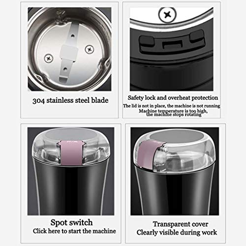 400W Electric Coffee Grinder Mini Kitchen Salt Pepper Grinder Strong Spice Nut Seed Coffee Bean Grinder (Design : 150W) #TOP3