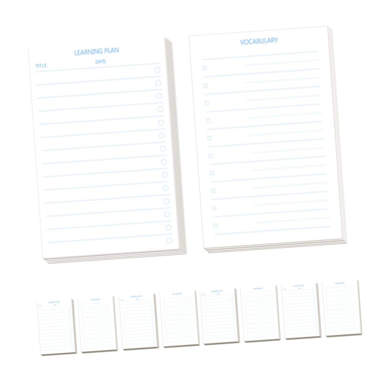 HOMSFOU 2 Pièces 12 bloc-notes livre de mots Des cahiers bloc-notes de poche école cahiers en vrac mini cahier s-s lisses coussinets d'écriture petits pavé de Papier