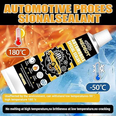 Meoeot Mastic Auto Colle, Colle Pare Brise Voiture, Mastique Carrosserie Voiture Noire, Durcissement Rapide, Résistant à la Chaleur,Collecarrosserie pour Pharesvoiture,Pare Brise et Portes 50 ml*2 – vue 3