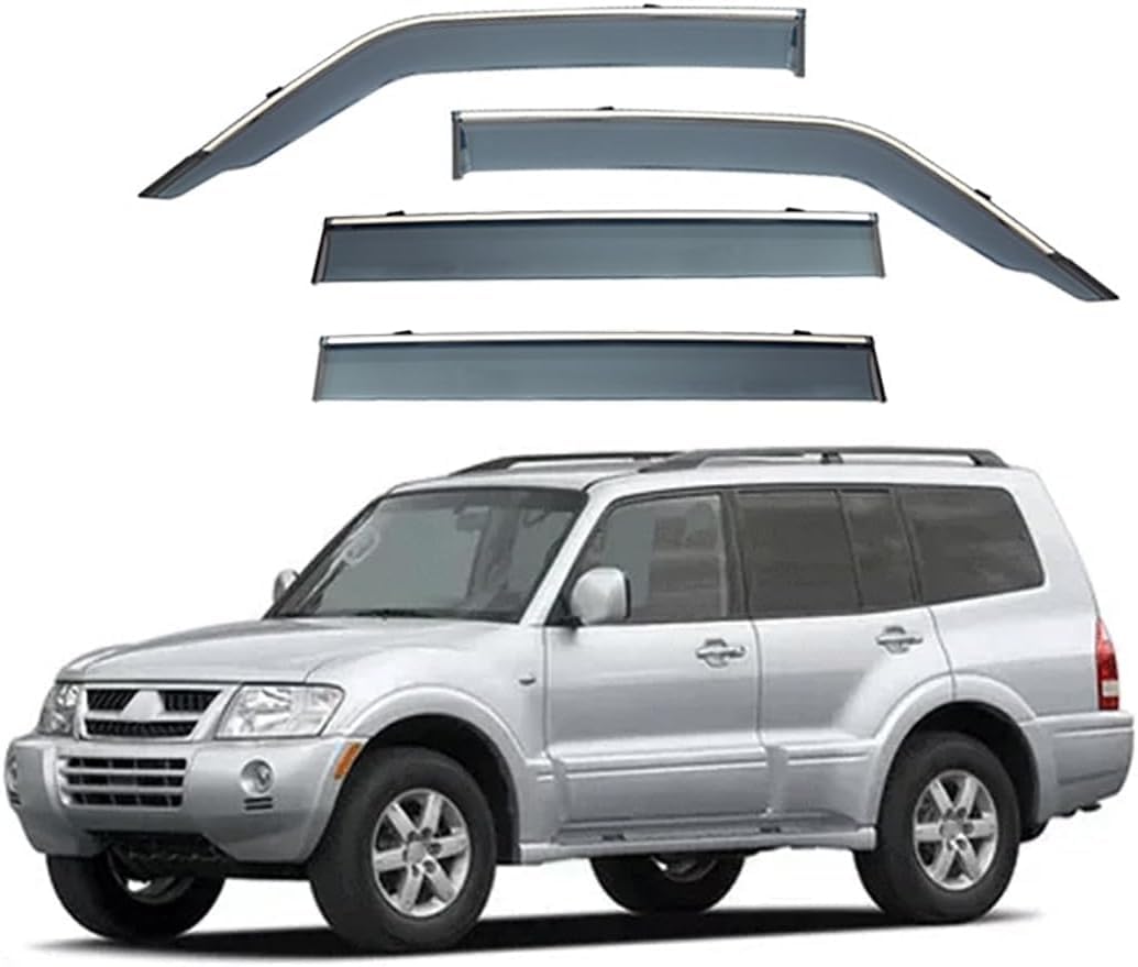 Panxuc Normal Car Wind Deflectors For Mitsubishi Shogun V60 1999-2005, Side Window Wind Rain Deflector Window Visor Sun Rain Guard Smoke Guards