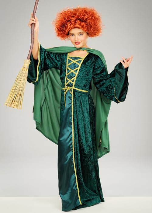 Struts Girls Winifred Sanderson Style Kids Green Witch Costume with Cape (L 8-10 years)