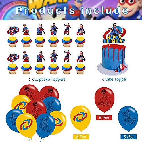 Fuorder Henry Birthday Party Decorations, Danger Tv Show Themed Party Supplies Set With Happy Birthday Banner Cake Cupcake Toppers Latex Balloons For Adults Kids Birthday Baby Shower Party Favors #TOP2