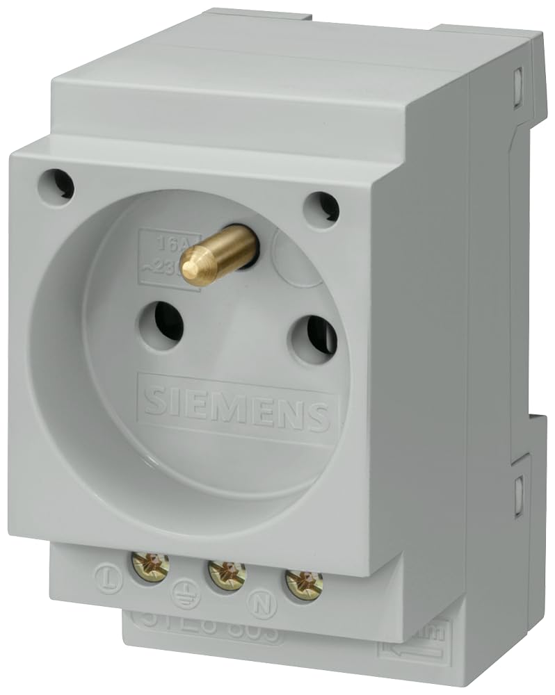 Розетка Siemens CEE 7, 16 А, 230 В, с заземляющим штырем.