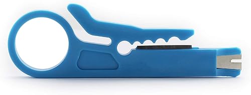 Miniatura 2 de Maxmoral Paquete de 3 mini pelacables portátil, herramienta de crimpado UTP STP, herramienta de perforación de impacto para Keystone Jack RJ45,