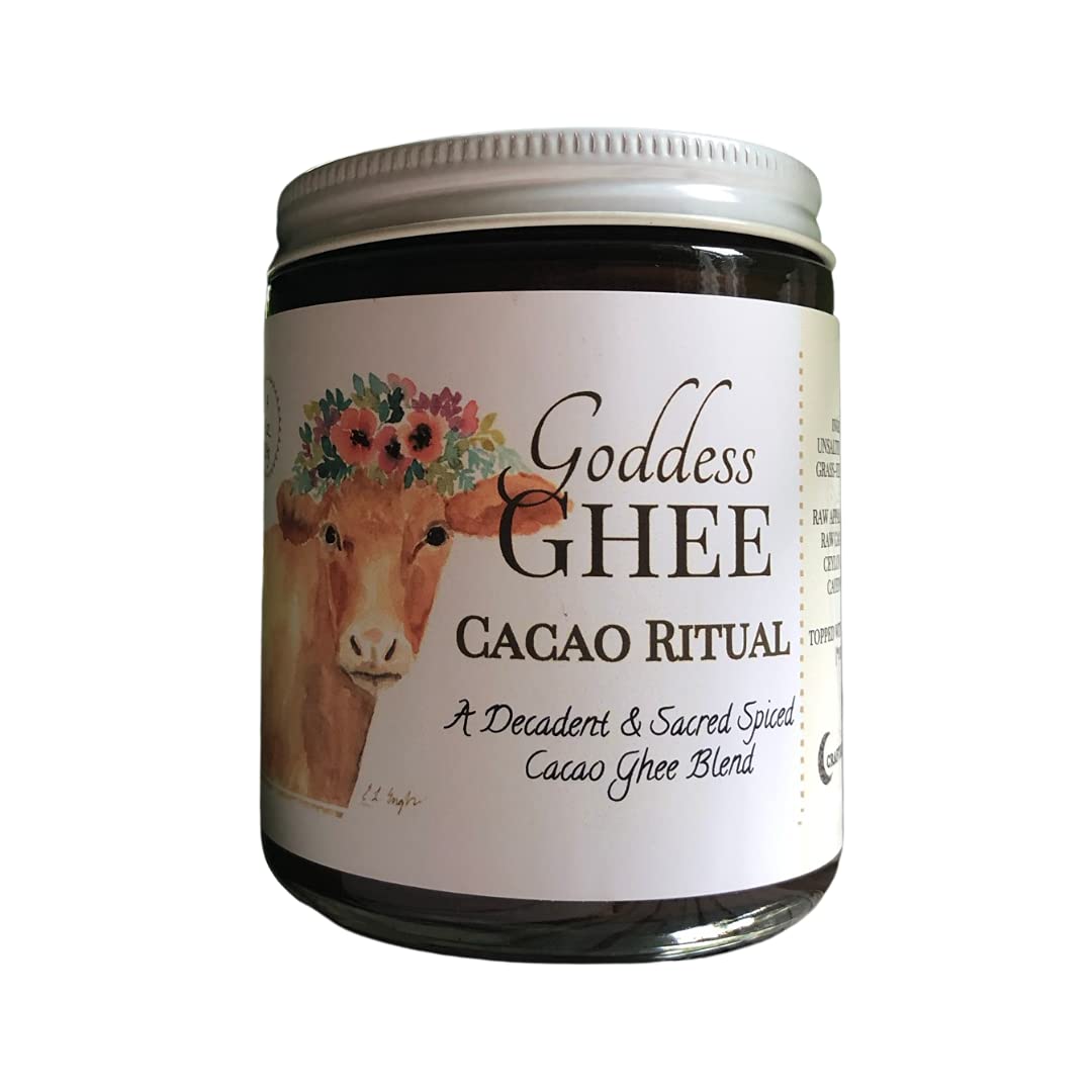 Goddess Ghee Cacao Ritual Blend Grass Fed High Vitamin Butter Oil, 9oz