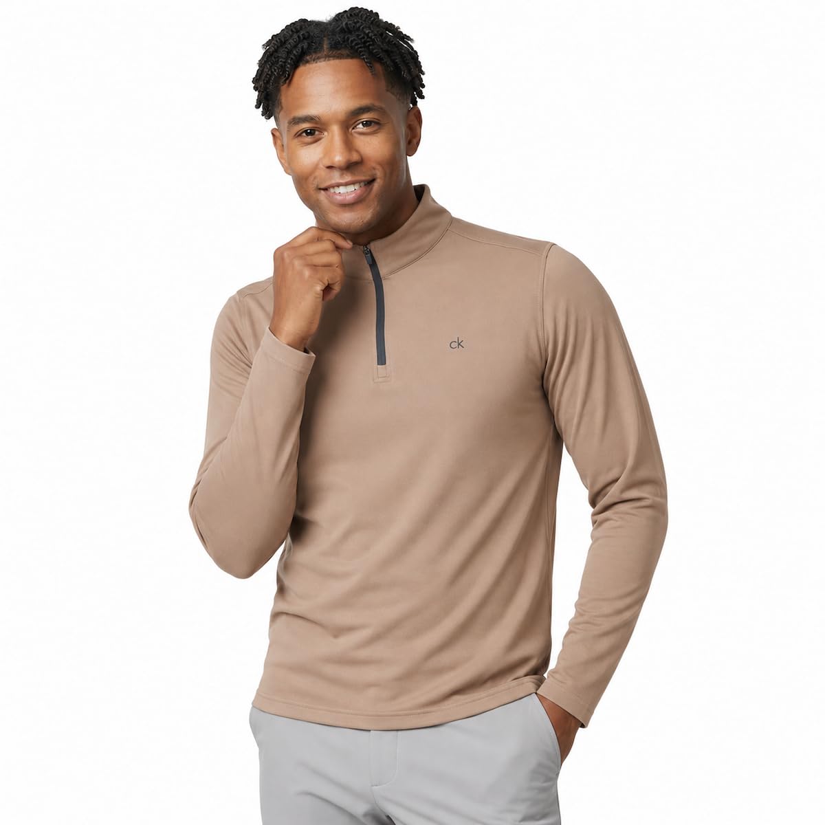 Calvin Klein Golf-Pullover für Herren, mit 1/4-Reißverschluss