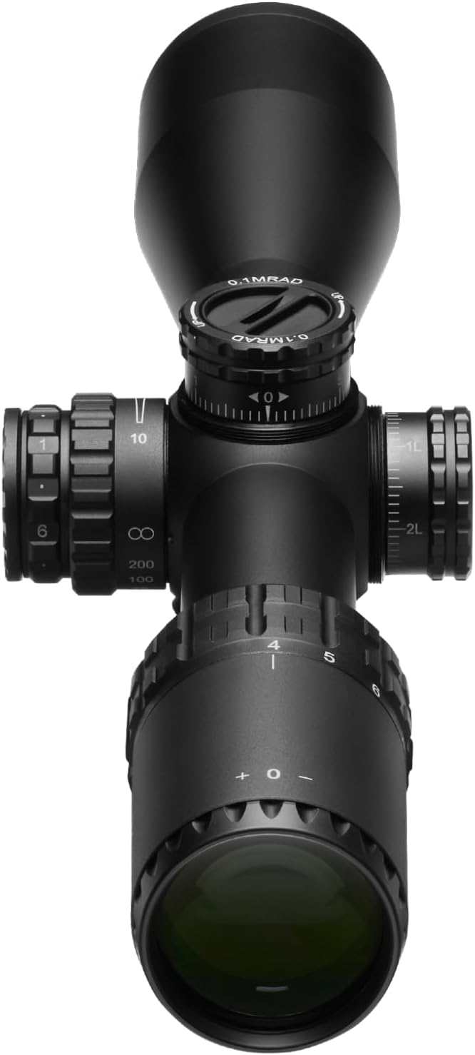 Arken Optics LH-4 FFP Rifle Scope with Illuminated Reticle and Capped Tool-Less Turrets - 30mm Tube
