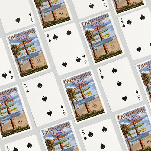Lantern Press Laguna Beach, 52 cartas póker para adultos miniatura 4