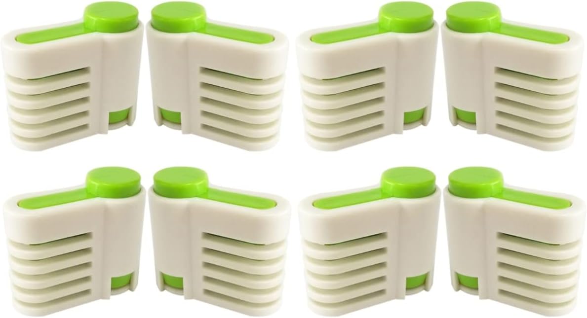 MAGICLULU 8pcs Adjustable Cake Slicer Green Cake Leveler for Even Slicing for and Toast Kitchen Tool for Uniform Cuts
