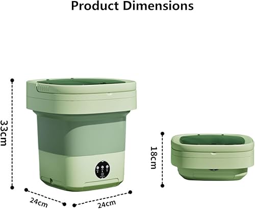 Miniatura 8 de Lavadora y secadora portátil 2 en 1, mini lavadora con cesta de secadora giratoria y 3 modos de lavado y capacidad de 11 litros para apartamento,