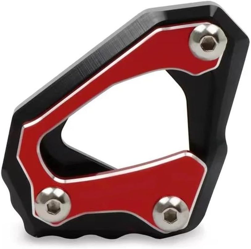 Motorcycle Kickstand Foot Side Stand Enlarge Extension Plate Pad For Yamaha MT10 FZ10 R1M 2015-2023(Red)