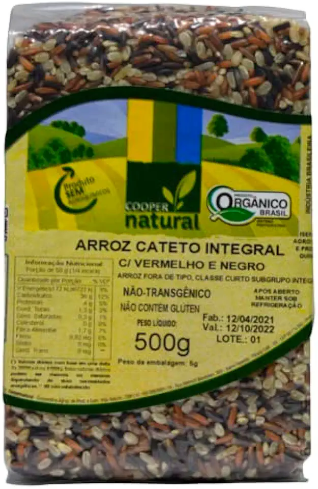 Arroz Cateto Integral com Vermelho e Negro Orgânico 500g
