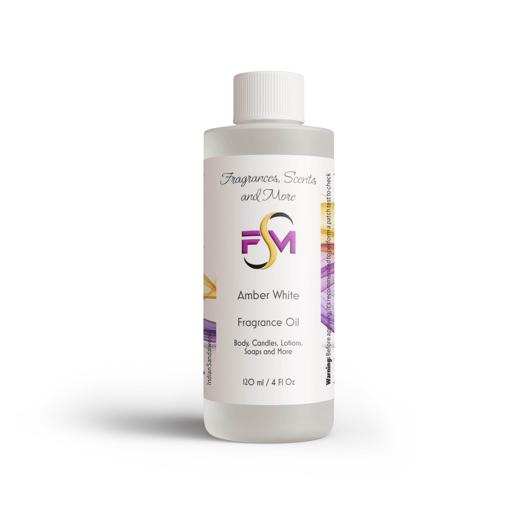 Amber White Fragrance Oil - 4 Fl Oz Plastic Bottle (120ml)