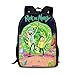 Rick And Morty - Mochila escolar para niños y niñas, bolsa de hombro para hombres y mujeres, para ordenador portátil, para estudiantes, 15, L