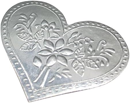 Envelopes Label Stickers Love Heart Shape Stickers 60 PCS Kraft Paper Thank You Stickers Retro Metallic DIY Decorative Adhesive Label for Packaging Bake Decoration Wedding Party Gift (Silver)