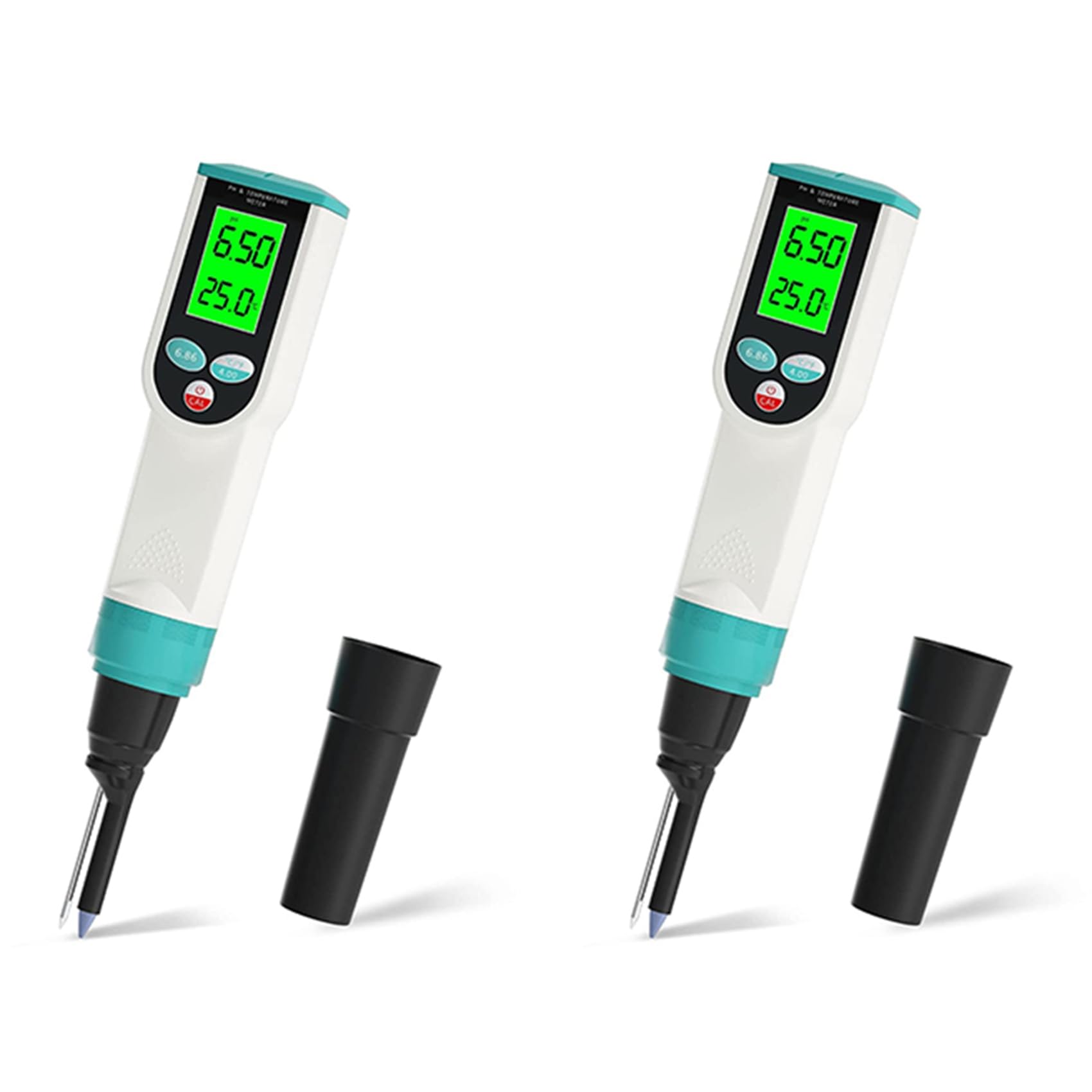 Jnchdghwa As Shown 2X Ph Meter With Atc Food Ph Tester, Waterproof Digital Food Ph Meter With High Accuracy Ph/Temperature Probe