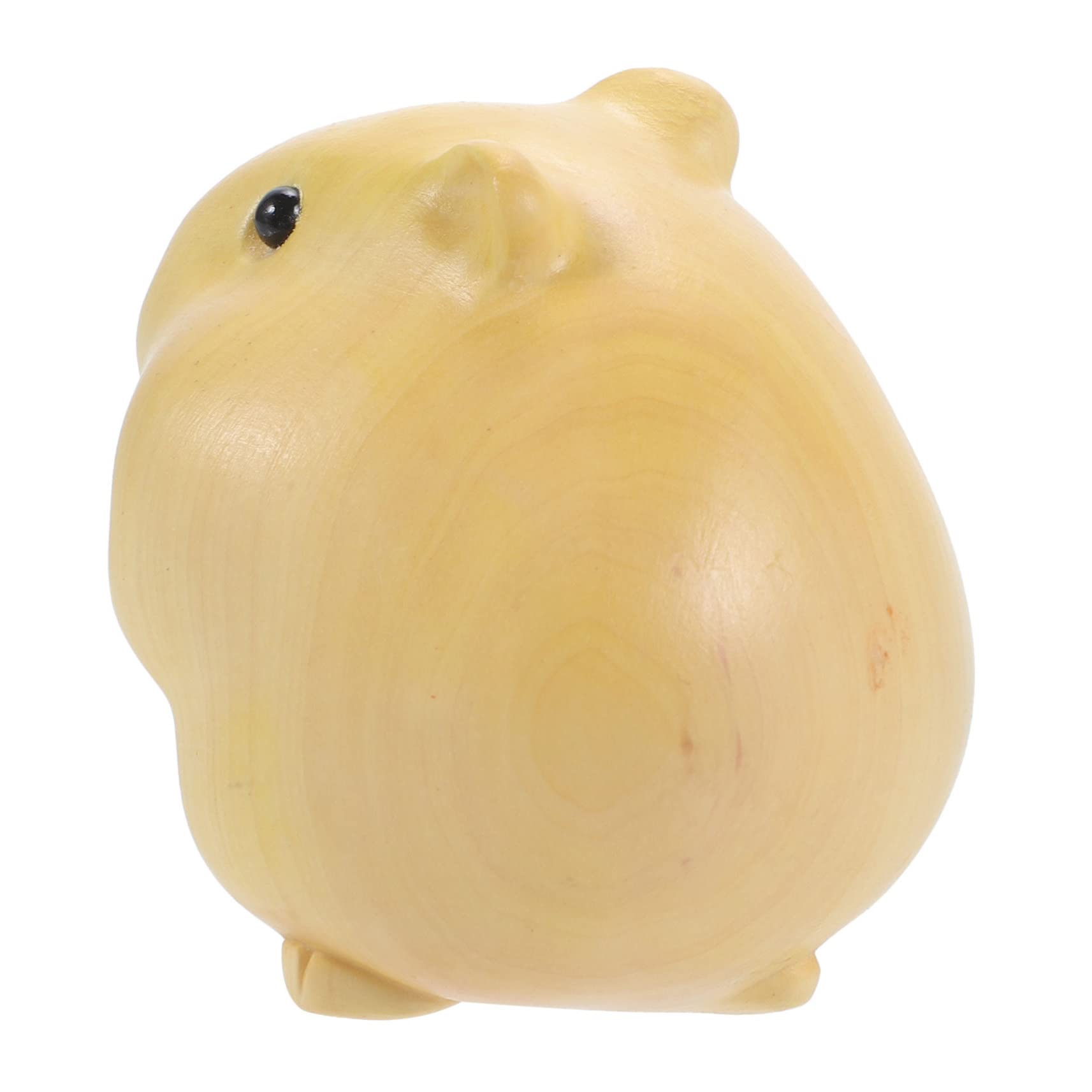 YARNOW 5pièces Figurine Bois De Hamster Sculptée Décoration Animalière Bois Artisanat Animal Statue De Rongeur pour Bureau Et Maison Adorable pour Fêtes Et Occasions Spéciales