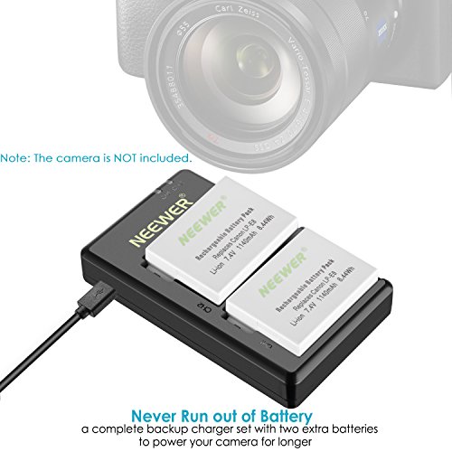 Image of Neewer LP-E8 Dual Slot Battery Charger Set 1140mAh, Compatible with Canon EOS Rebel T2i, T3i, T4i, T5i, 550D, 600D, 650D, 700D, Kiss X4, X5, X6i, X7i Cameras &More(Not for T2 T3 T4 T5)