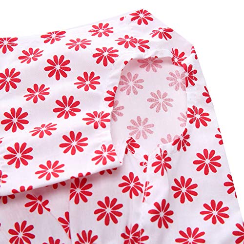 narutosak Acessórios para cães, Pet Dog Puppy Flower Print Bowtie Dress Roupa de festa macia Costume