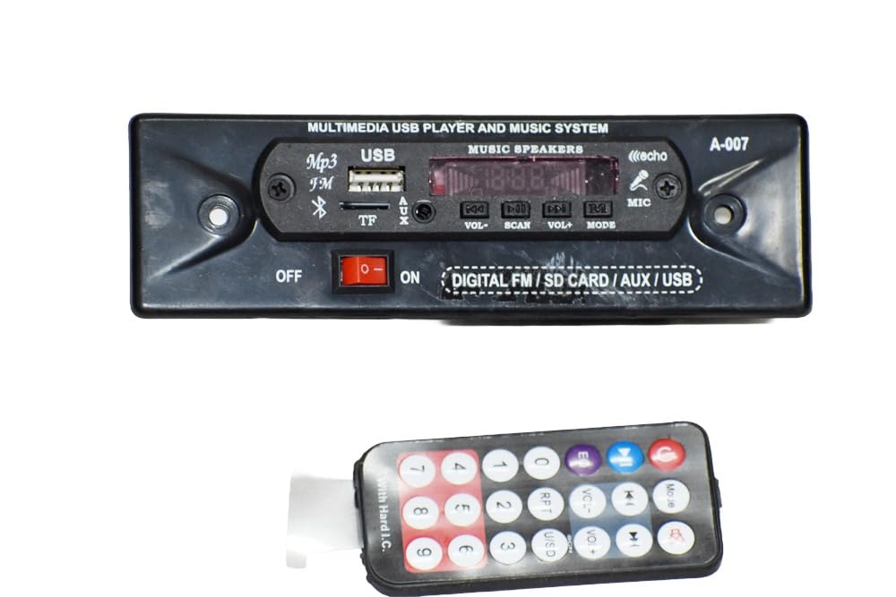 Rashri 12V DC Bluetooth MP3 USB FM Music Player 4440 Single IC with in-Built Stereo Amplifier & Remote Control for E-Rickshaw, Bike, Car & Auto-image-30