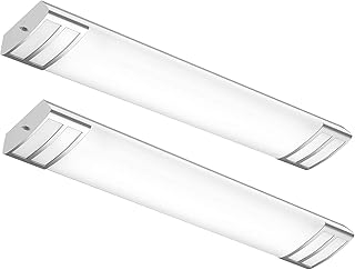 ANTLUX 4ft led Light Fixture 50W 5600lm LED Linear Flush Mount Light, 4000K, 4 Foot led Kitchen Ceiling Light fixtures for Living Room, Laundry, Replace for Fluorescent Version 2 Pack