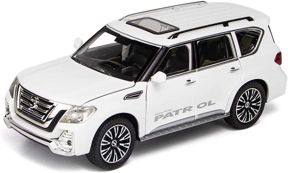 YBSM SUV Modified Alloy Car Model Diecasts Sound Light For Vehicles (White)