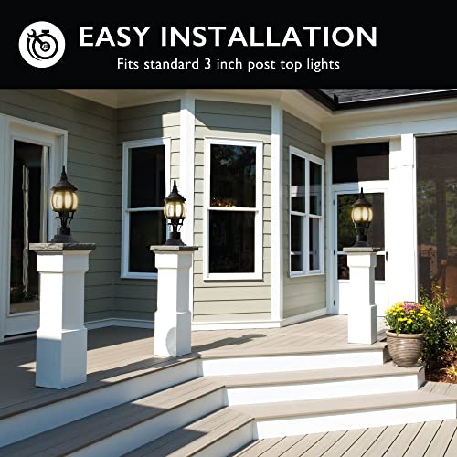 image for Design House 588897-BLK Standard 3-Inch Fitter Outdoor Pier Base Round