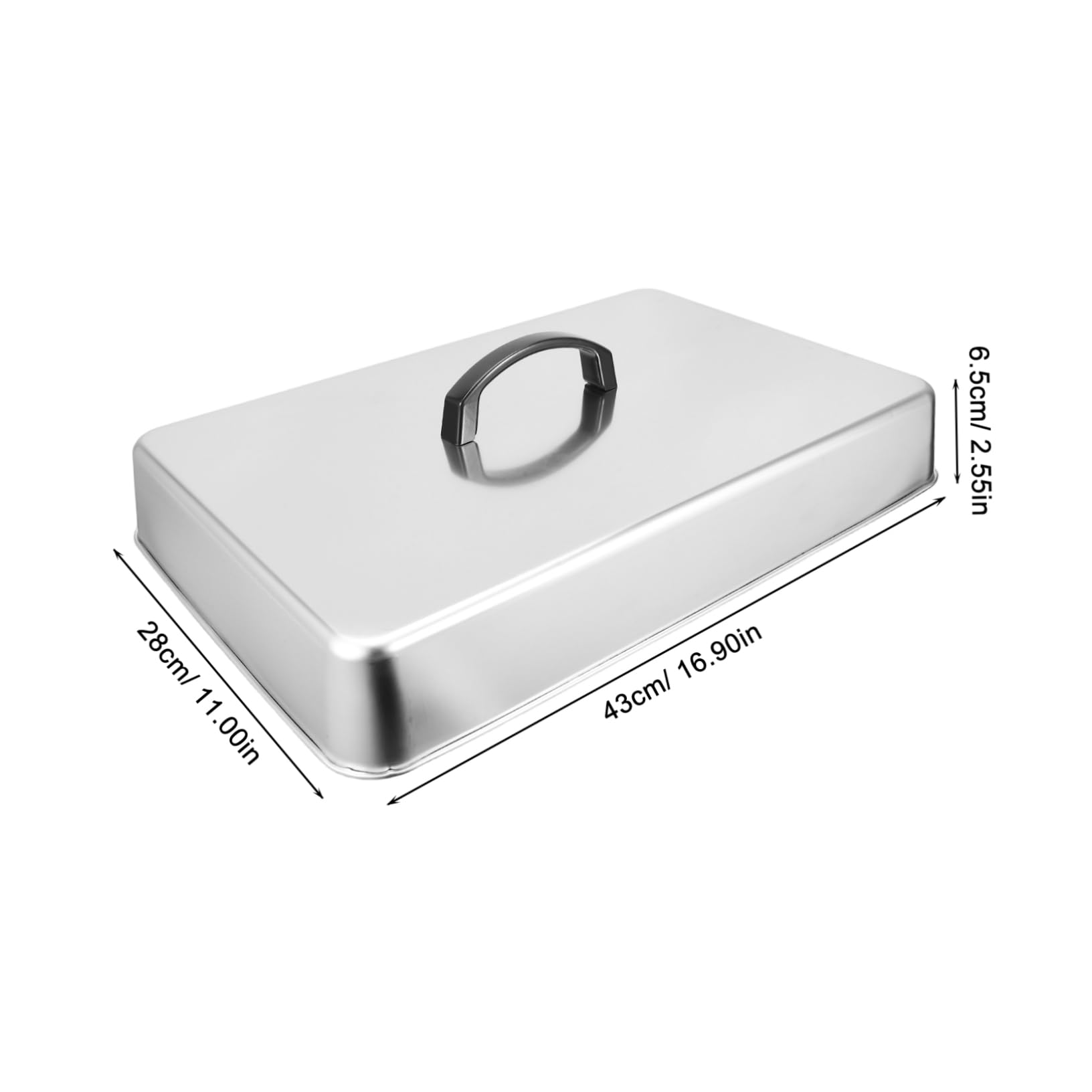 Tapa De Sartén De Acero Inoxidable Para Cocinar Al Vapor Tapa De Plancha Rectangular Accesorios De Cocina Para Parrilla y Barbacoa