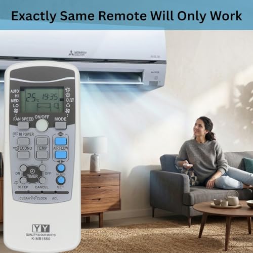 Image of Electronic Spices AC Remote | Compatible with Mitsubishi AC (Model AC-25B) with AAA Batteries