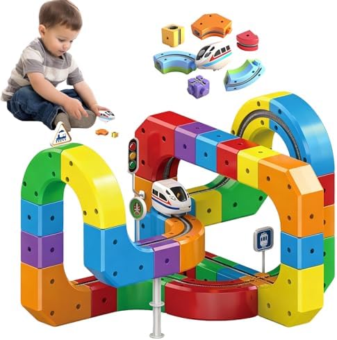 Amazon.com: Clickrail Electric Train Set Flexible Race Track - 51/81 ...