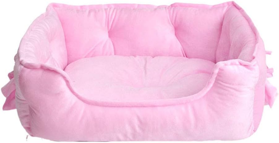 pawstrip Pink Dog Bed Princess Puppy Bed for Small Dogs Soft Cat Sofa Breathable Kitten Beds for Indoor Kittens Anti-slip Pink Cat Bed Washable Girl Dog Bed