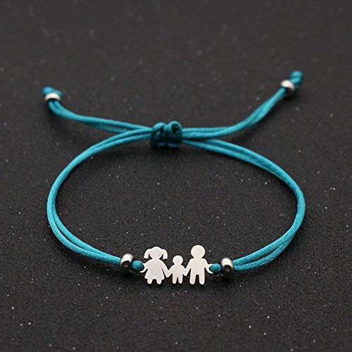 Famille Papa Maman Enfant bracelet bleu jade YDYDTTKD le cadeau d'amitié parfait