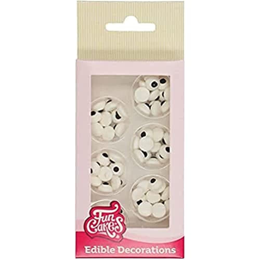 FunCakes Candy Eyeballs: Ready to Use for Cake Candy Decoration, Perfect for Spooky Halloween or Monster Cupcakes, Muffins and More, Glutenfree Certified, Set/64