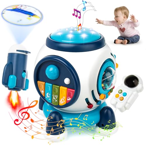 Somastung Musical Baby Toys 6 to 12-18 Months,Space Capsule Educational Sensory Infant Toys, Music Baby Toy for Toddlers 1-3, Kids Boys Girls Gifts