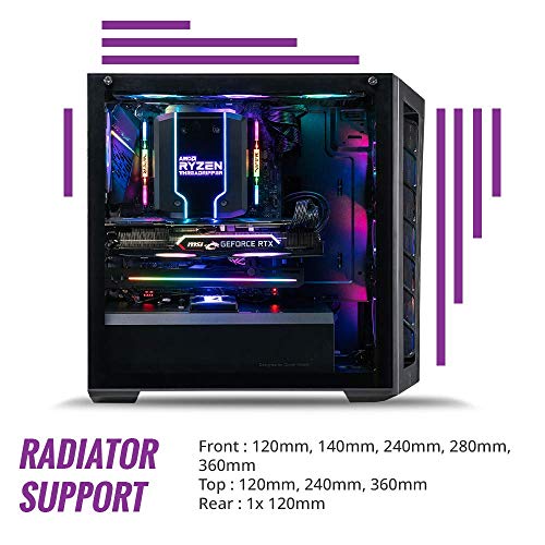GABINETE MASTERBOX MB511 MID TOWER com 3 FANS de LED ARGB PRETO - MCB-B511D-KGNN-RGA, Cooler Master