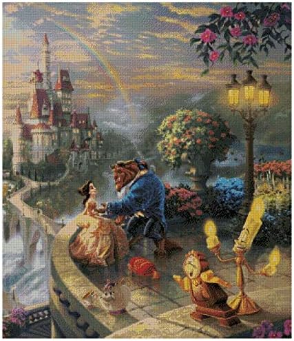 Beauty and Beast Counted Cross Stitch Kits 300x349 Stitch, 65x74cm Cross Stitch Needlework
