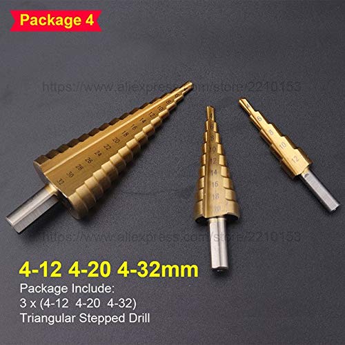 Buy Triangle Shank Straight flute 412/20/432mm High Speed Steel Step