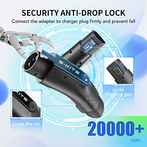 J1772 Evs Charging Adapter, E-Kite Tesla To J1772 Adapter, Stoke Voltaics Max 48 Amp & 250V, Suitable For Tesla Mobile Connector, Wall Connector And Destination Charger #TOP3