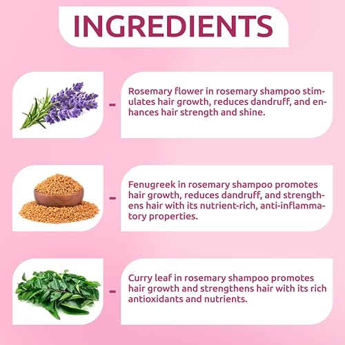 Image of Rosemary Anti Hair Fall Shampoo with Rosemary, Methi Dana & Amla for Reducing Hair Loss & Breakage - 200 ml | For Men and Women