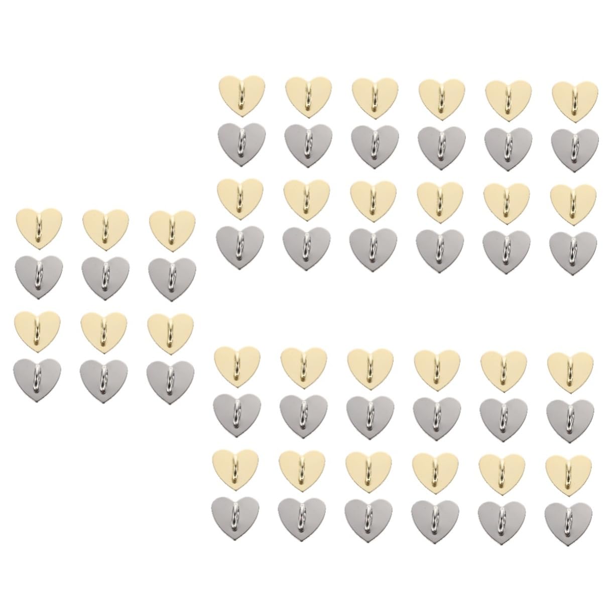 Angoily 60 Pcs Mobile Phone Case Hook Heart Ornament Phone Case Buckle Patches Cell Phone Finger Ring Smartphone Finger Ring Smart Phone Ring Chime Accessories Tassel Metal Alloy