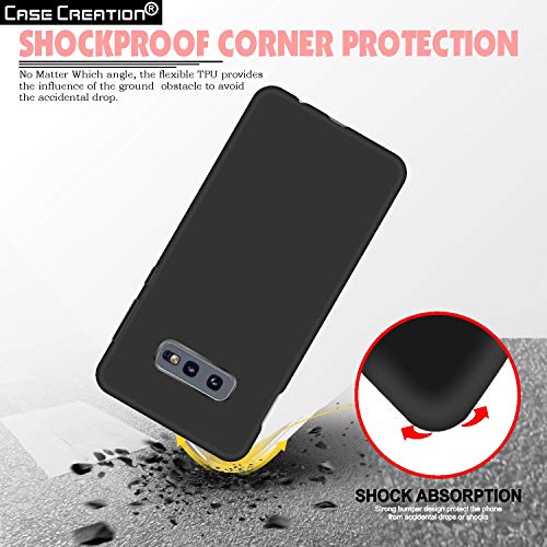 Image of Case Creation Luxurious OG Series for Samsung Galaxy S10e Case Cover,Anti-Dirty Slim Case Frosted Matte Cute Candy TPU Raised Bezel (Splash of Color) Back Cover for Samsung S10e -Black