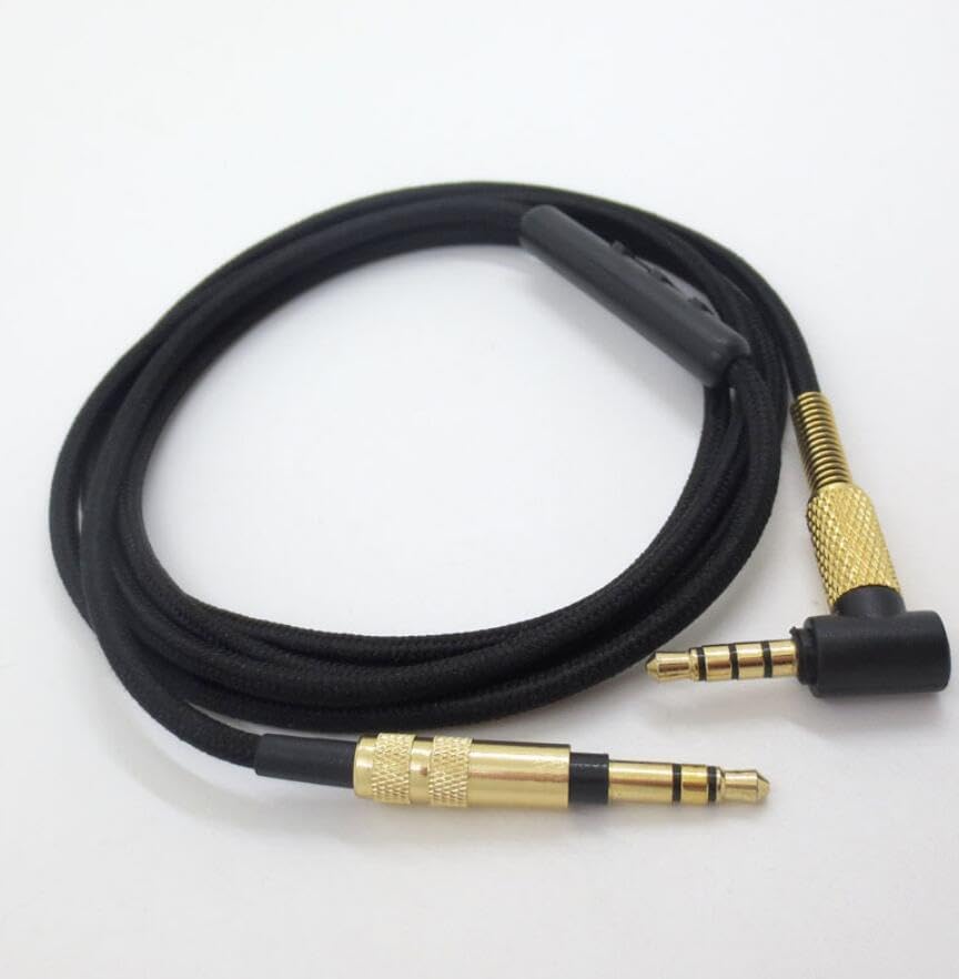 Coyktonty Replacement Headphones Cable Compatible for ATH ANC9, ANC20, ANC25, ANC27, ANC27x, ANC29, AR3is, MSR7BK, MSR7GM, MSR7NC, OX7AMP, SR5BK 3.5mm Interface Audio Adapter (Without Remote Control)