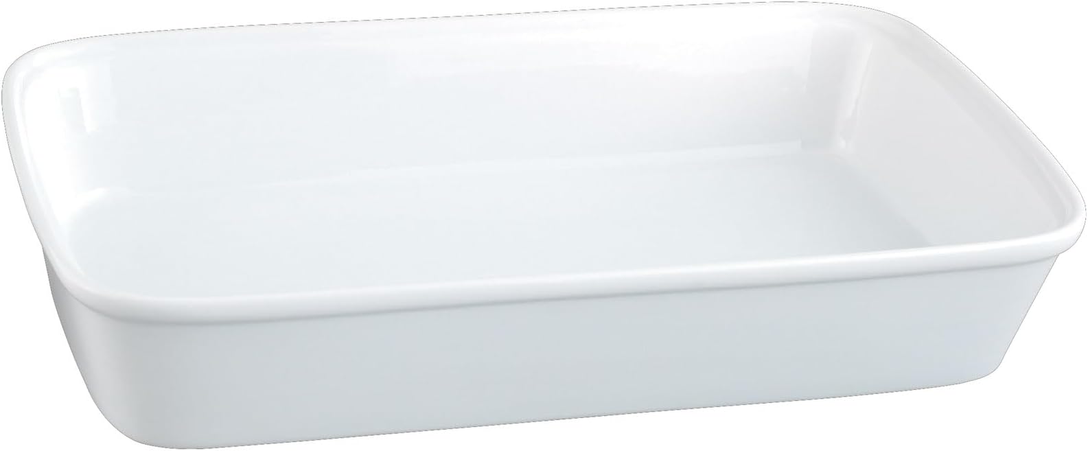 Rectangular Lasagna Pan, Fine White Porcelain, 13 x 9 x 2.5-Inches