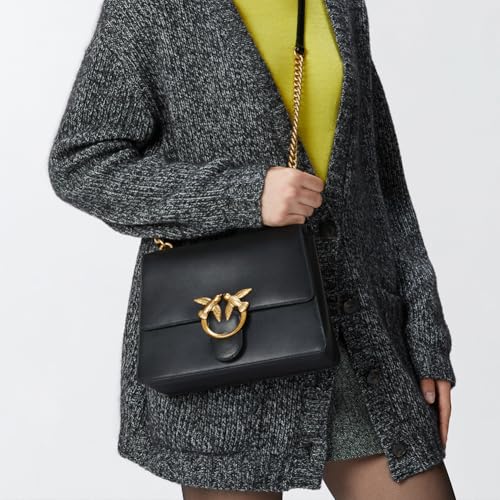 Pinko Love One Top Handle Classic Sac Cuir Noir Luxe