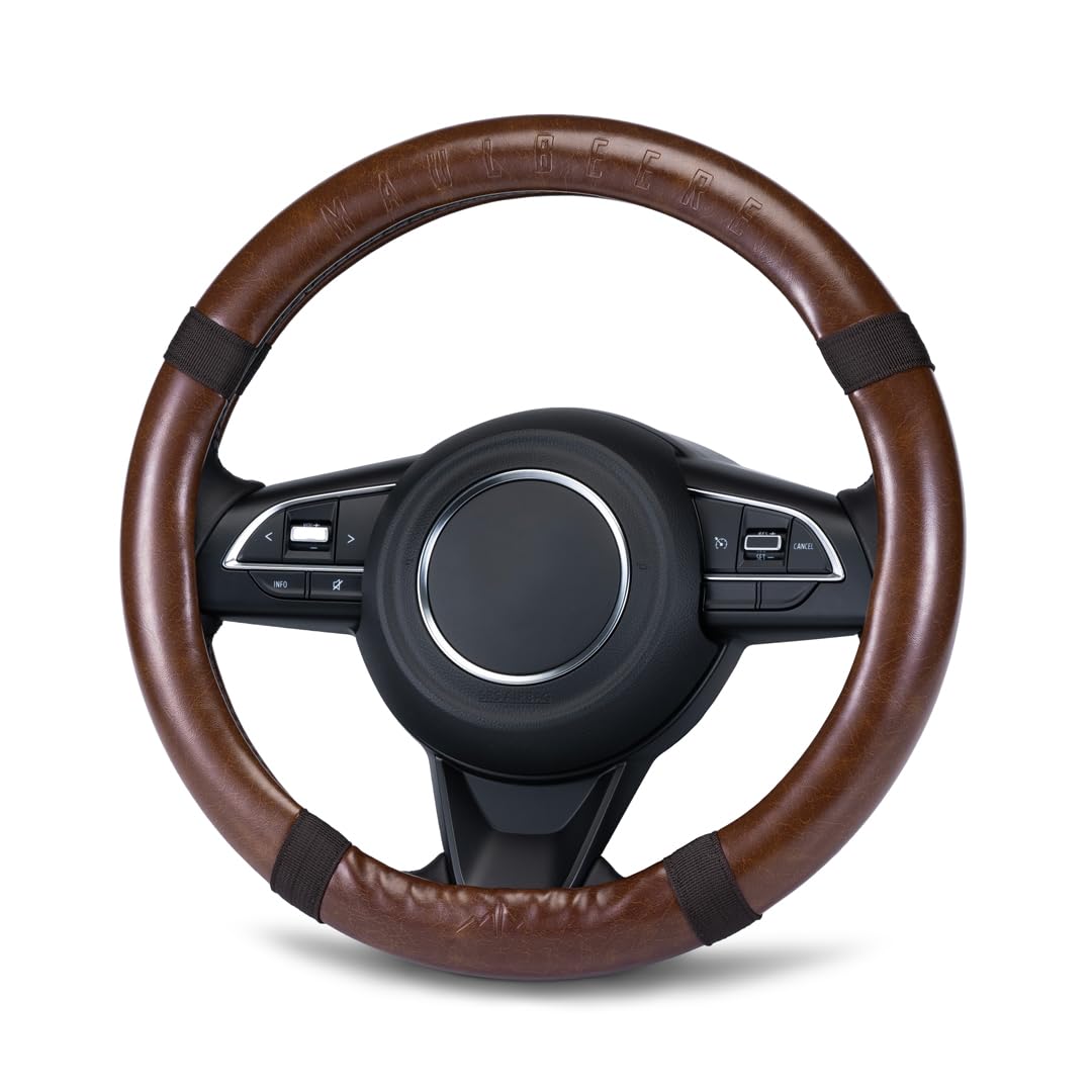 Amazon | MAULBEERE (マルビーレ) ステアリングカバー ブラウン S