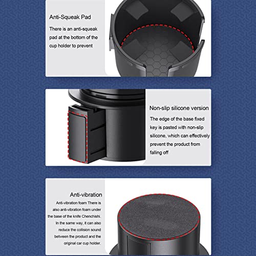 Expansor de porta-copos automotivo - Porta-copos multiuso com suporte para telefone - Organizador de