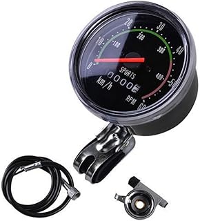 INOOMP 2 peças roupa de ciclismo bicicletas exercício engrenagem atlética odômetro velocímetro para bicicleta odômetro para bicicleta código mecânico circular tabela bicicleta odômetro mecânico acessório cronômetro preto